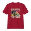 Forklift Certified T Shirt Funny Gift Bf25a Vintage Washed Versatile Casual Streetwear Soft Homme Breathable Stylish Graphic