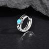 Vnox Celtic Hoops Turquoise Earrings for Men Boyfriend Gifts, Vintage Jewelry Stainless Steel Men's Hoop Sleeper Huggie Earring
