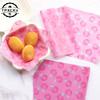50Pcs Food Grade Baking Wax Paper Strawberry & Floral Patterned Paper Squares Non-Stick Cake Burger Chips Wrapping Papers