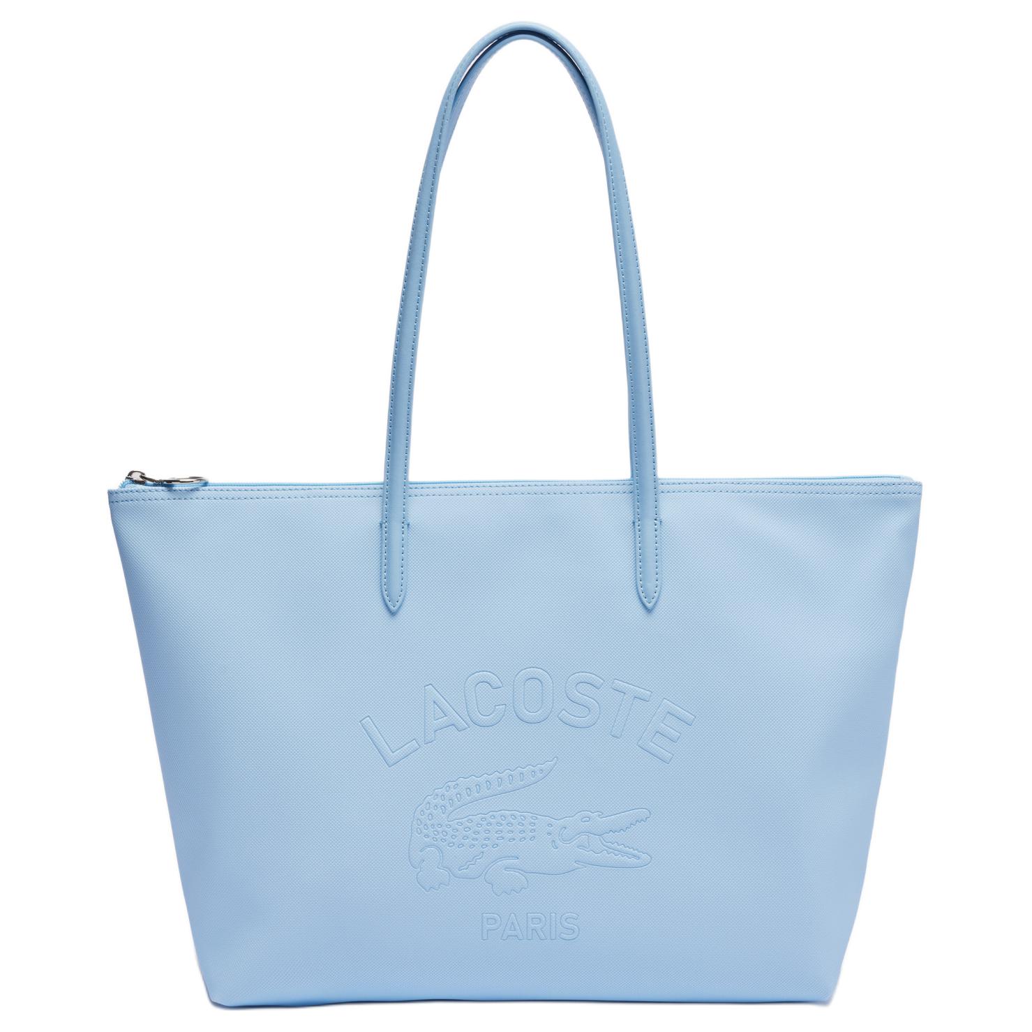 Lacoste Trendy Versatile Daily Commuter Tote Bag Shopping Bag Crossbody Handbag Women Tote Bag Blue NF4747SJN99 Blue