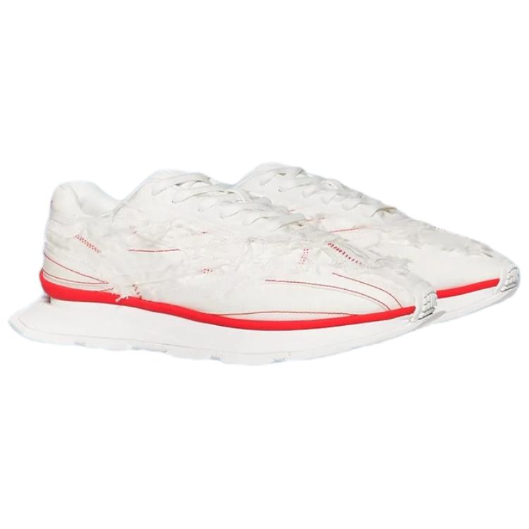 Reebok Kanghyuk X  Classic Leather Ltd Comfortable Versatile Low-Top Running Shoes Men sneaker White Red RMIA04CC99FAB0010300