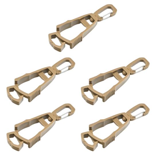 

5 шт. зажим для перчаток на открытом воздухе, прочный, без помощи рук, портативный, многофункциональный, для кемпинга, походов, зажим для рабочих перчаток, вешалка, держатель, держатель 5pcs хаки