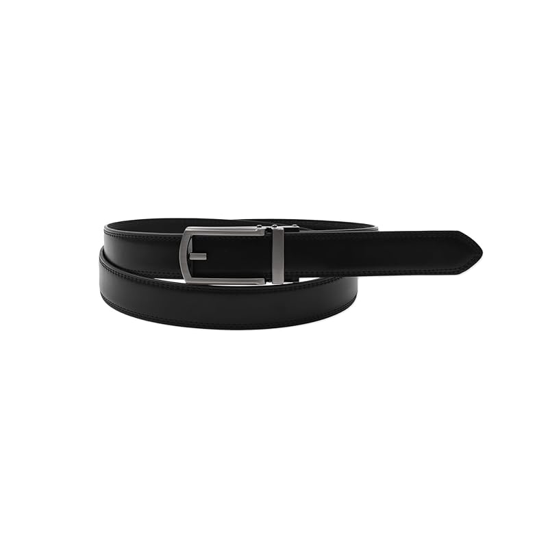 

[Wego] 32 levels adjustment belt auto lock leather belt business business belt genuine leather men s belt suit big size All year round standard simple