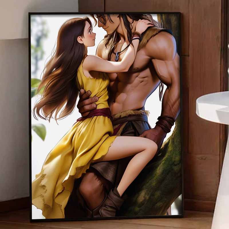 Disney Diamond Painting Full Drill 5D Tarzan & Jane Diamond Art Home Decoration Creative Handicrafts
