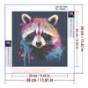 5d DIY Diamond Painting Cross Stitch Watercolor Animal Raccoon Diamond Embroidery Mosaic Full Round Drill Home Decor Arts
