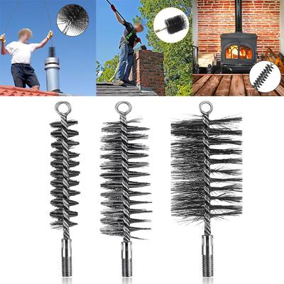 3PCS Furnace Pipe Wire Brush 30/50/80 Mm Boiler Brush Chimney Brush, Pipe Brush 3pcs Pipe Wire Brush