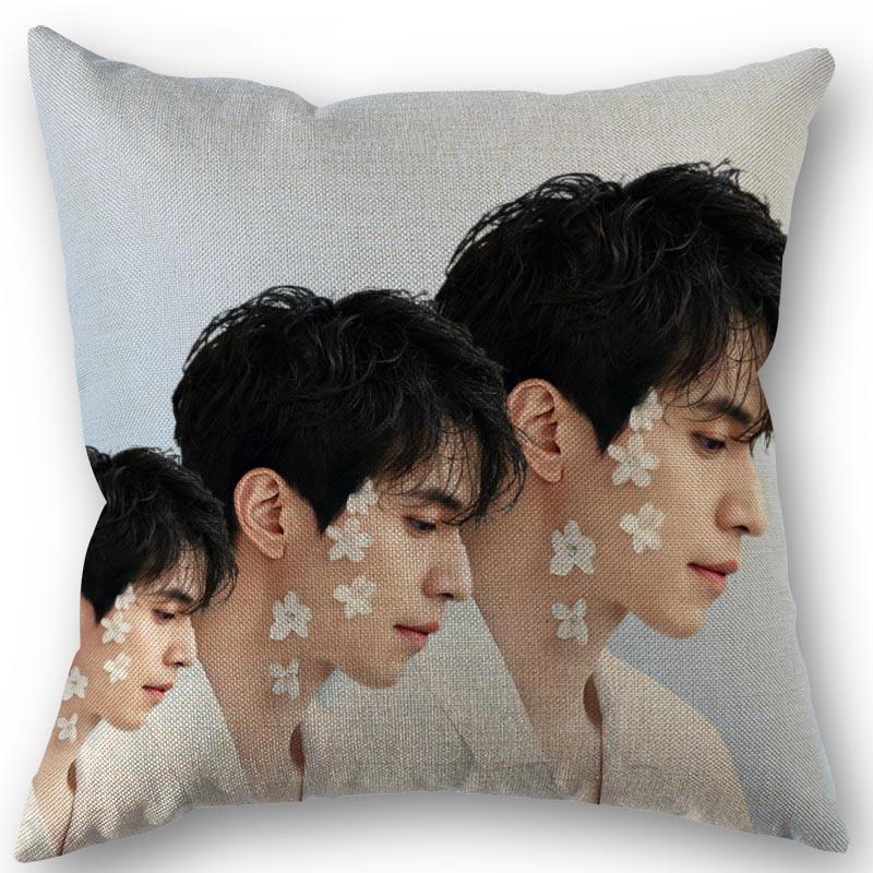 45X45cm Pillow Cover Kpop Lee Dong Wook Square Cotton Linen Pillow Cases Bedroom Home Wedding Decorative Pillowcase 9.5