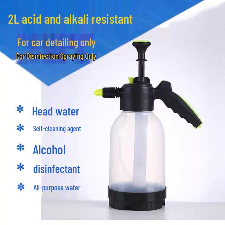 Acid & Alkali Resistant Anti-Corrosion Foam Spray Disinfectant Bottle for Car Washing & Beauty, Air Pressure Kettle.