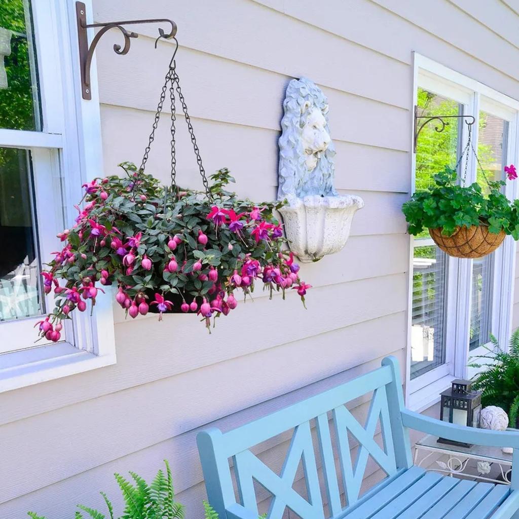 Retractable Pulley Hanging Basket Pull Down Hanger Garden Plant Pots Hook