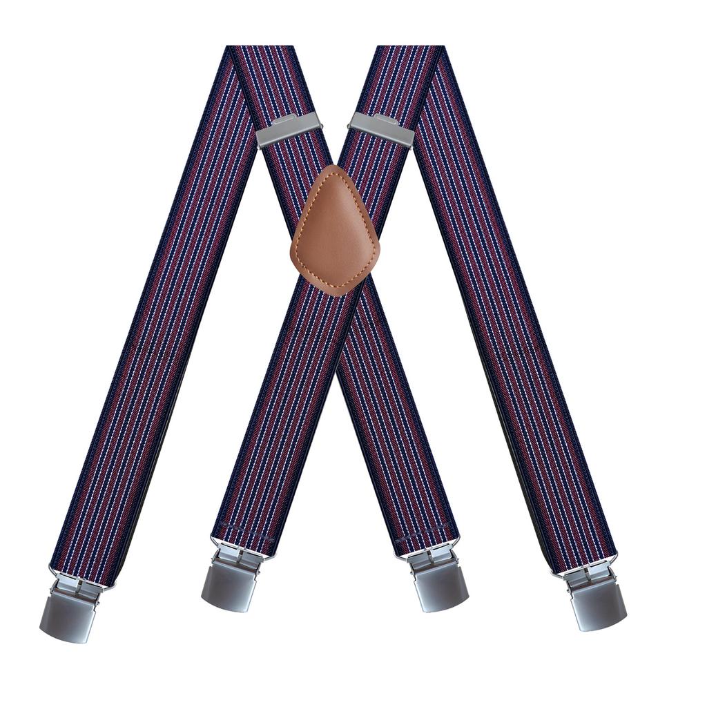 Elastische Hosenträger für Erwachsene mit 4 Clips für Herren und Damen, Hosenträger-Clips, 23 Farben optional