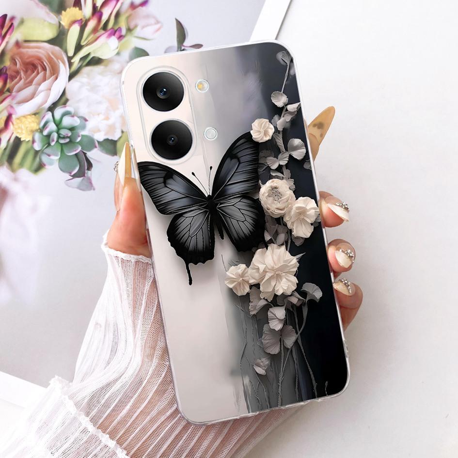 For Xiaomi Poco X8 Pro Max Case 6.83 inch Fashion Bowknot Flower Soft Slim Silicone Protective Cover For Redmi Turbo 5 Max Funda