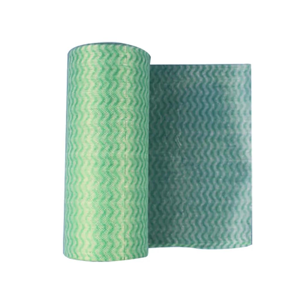 

1 рулон мочалки кухонное полотенце тряпка для пыли нетканый материал кухонное полотенце для уборки без масла тряпка для мытья посуды мебель зелёный