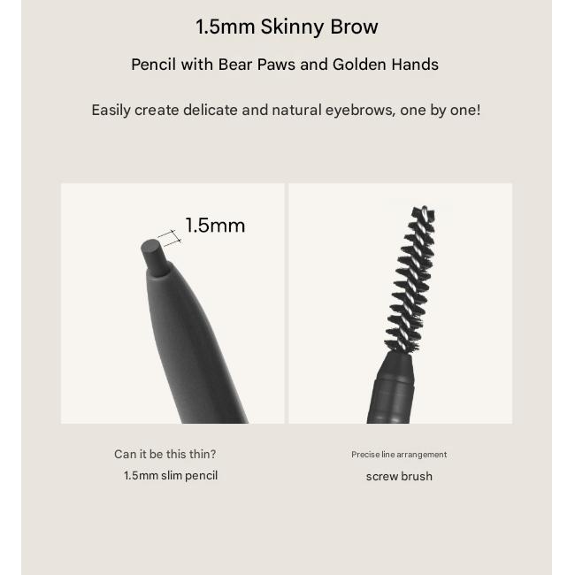 Peripera Speedy Skinny Brow 0.05g (7 Types)