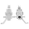 Aluminum Alloy Bike Phone Holder Shockproof Motorcycle Bicycle Cell Phone Stand MountSilver ‑ Rearview Mirror Type