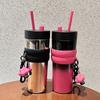 with Retractable Straw Insulated Cup 710ml Coffee Mug New Water Bottle  Outdoor Hiking