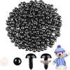 200/100PCS Black Plastic Safety Eyes For Toys Amigurumi Diy Kit Crafts TeddyBear Toy Eye For Doll Decoration Accessories 5-20mm