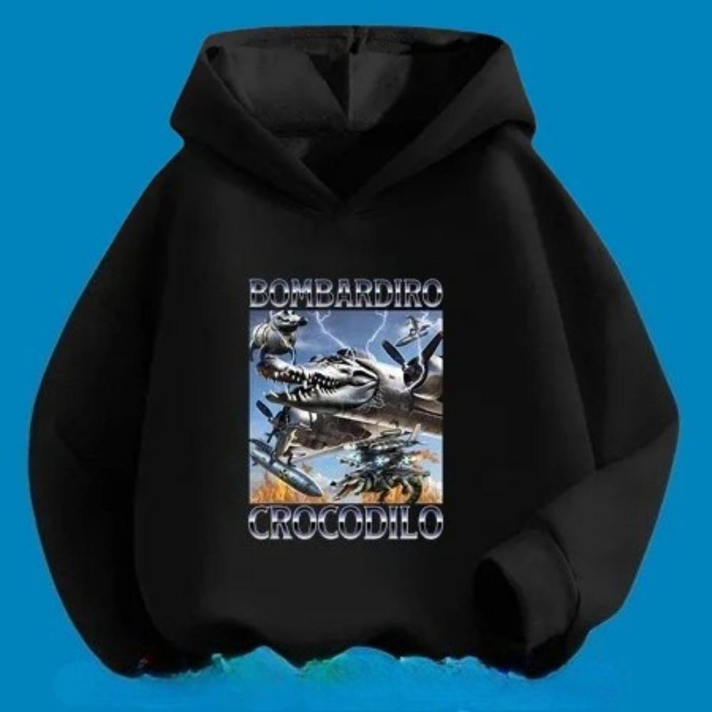 Cappuccino Printed Cartoon Children's Hoodie, Warm and Cute Hoodie for Autumn and Winter, Comfortable and Soft Top for Girl