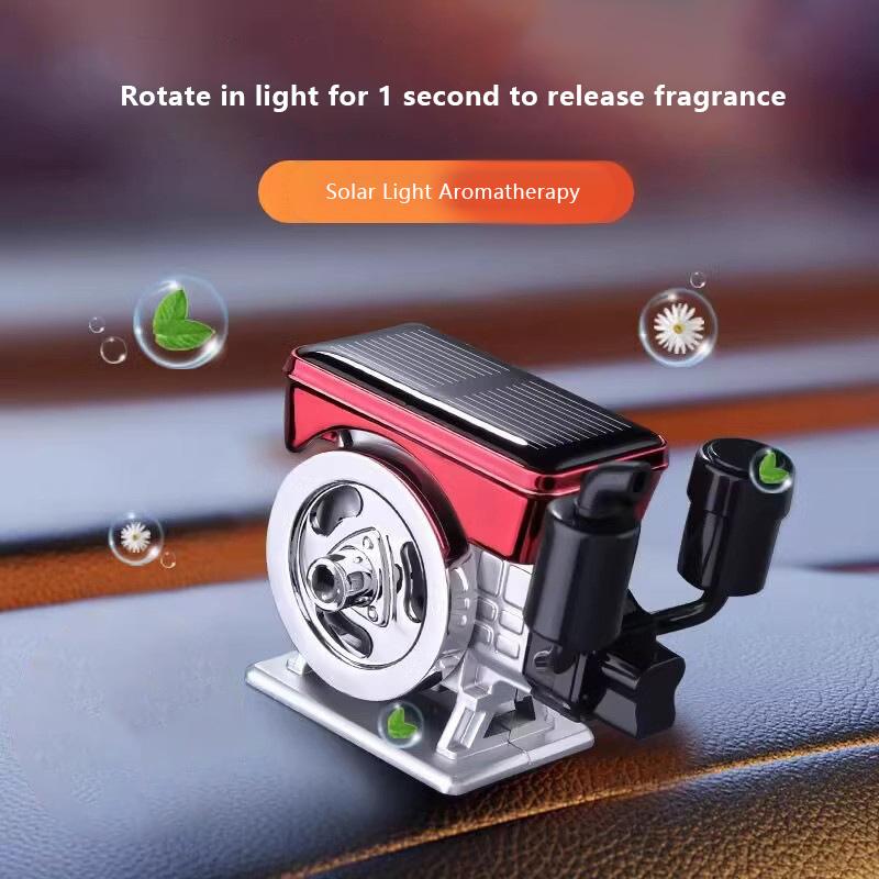 Car Oil Diffusers Solar Powered Rotating Car Perfume Diffuser Simulated Tractor Engine Car Perfume Diffuser Car Aromatherapy