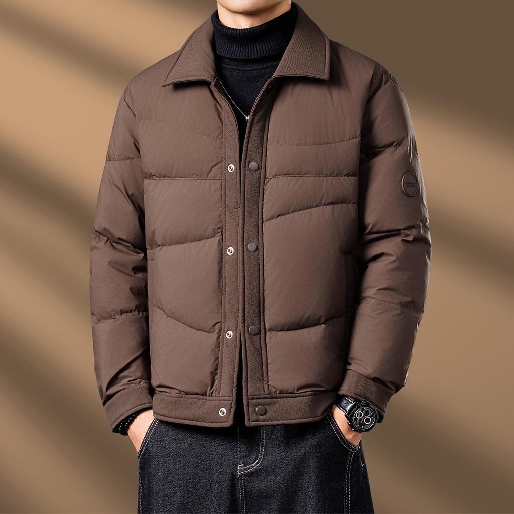 2025 Men's Daily Short  Jacket Fleece-Lined WindproofWarm Thickened Coat