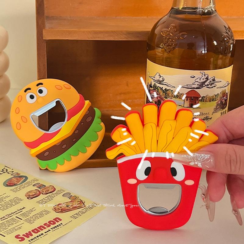 Magnetic Beer Bottle Opener Creative Refrigerator Decoration with Printed Logo Perfect Gift for All Occasions