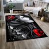 Gothic Female Skull Horror Dead Girl Floor Mat 3D