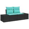 Garden Sofa with Cushions 184 x 62 x 69 cm Poly Rattan