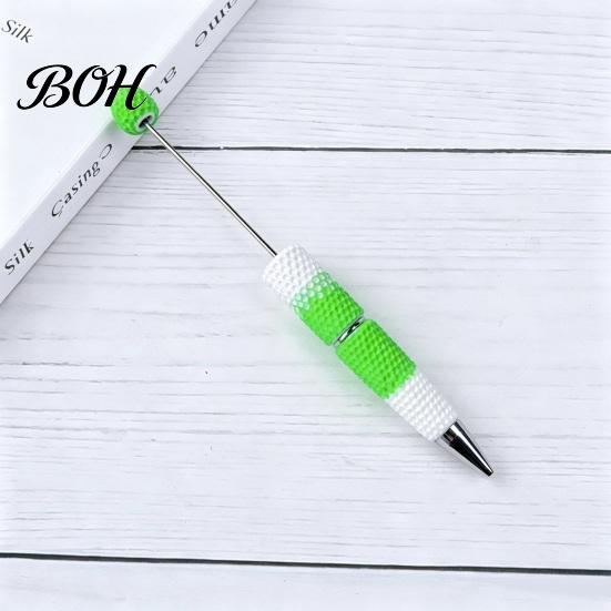 Beadable Ballpoint Pens DIY Pen, Colorful Fancy Beaded Crafting Gift for Students, Party Favors, Creative Office Supplies Novelty Rainbow