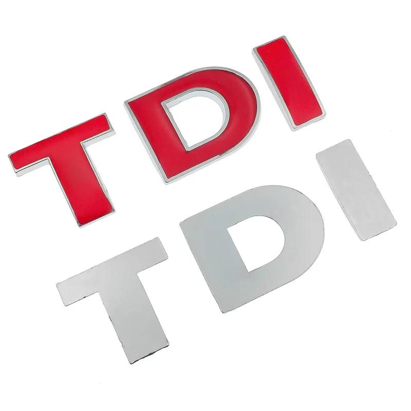 cycr3 Car Styling Red Solid TDI Logo Badge Emblem Decal Car Sticker for VW Golf JETTA PASSAT MK4 MK5 MK6 skoda Seat Car Accessories
