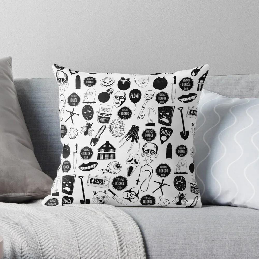 Skeleton Black Series Decorative Home Pillow Case Cushion Covers Autumn X  Modern Living Room Sofa Bed Halloween