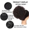 LUPU Afro Puff Chignon Synthetischer Haarknoten Kurzer Kinkys Curly Kordelzug Pferdeschwanz für schwarze Frauen Afroamerikanische Haarteile