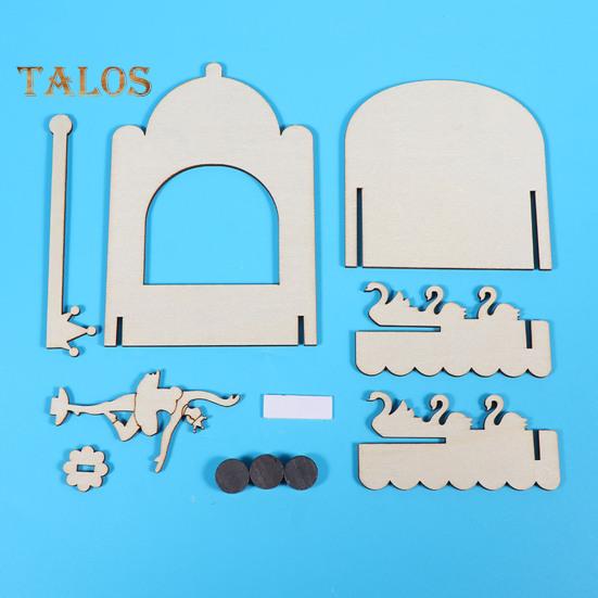 1 Sada DIY Magnetická Baletka Modelová Stavebnice Ručně Vyráběné Dřevěné Puzzle Taneční Pódium Stavební Řemesla Dětská STEM Vzdělávací Vědecký Experiment Hračka