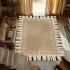 Contemporary Minimalist Pattern Carpet Black-White Diamond Greek Key Non-Slip Large Rug for Living Room Bedroom