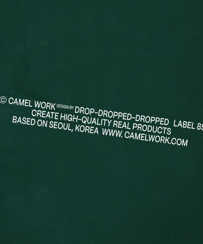 CAMEL WORK Eyes And Mouse Short Sleeve T-Shirt (Dark Green)