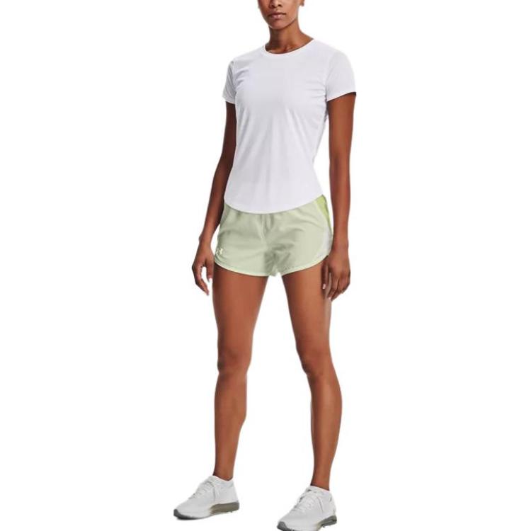 Under Armour Fly-By 2.0 Breathable Running Shorts Women Bottoms Mint-Green 1350196-320