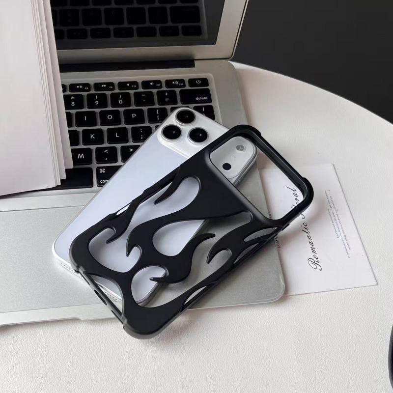 Neue 3D-Flammenmuster Hohl Dünne Handyhülle Für iPhone 17 16 15 14 13 12 11 Pro Max 15 14 16 Plus 17 Air Stoßfeste Hülle