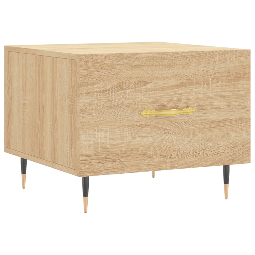 Coffee Tables, 2 Pcs, Sonoma Oak, 50x50x40 Cm