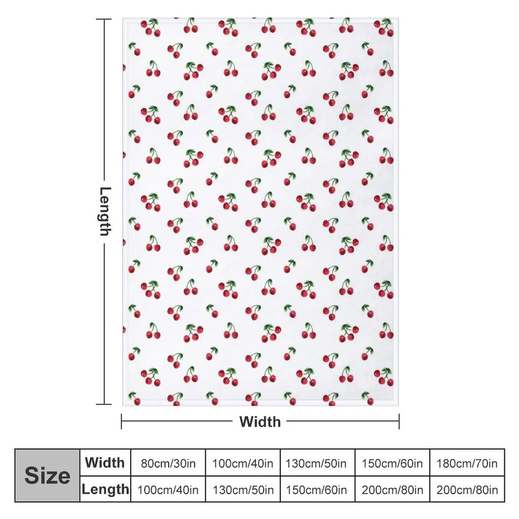 Sweet cherry pattern Throw Blanket Extra Large Throw Blanket throw blanket for sofa Shaggy Blanket