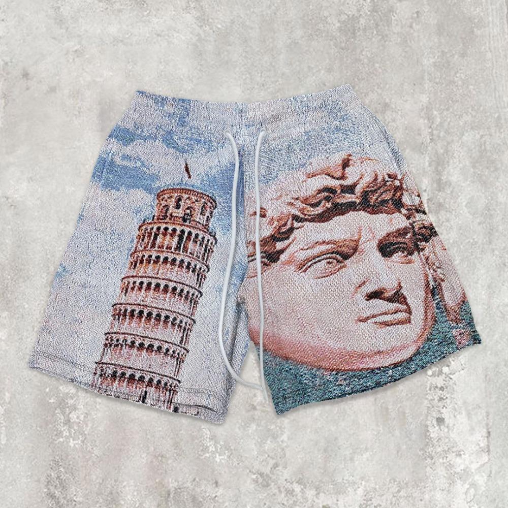 Módní léto Šortky s novým potiskem Pánské sportovní šortky na běhání basketbalu