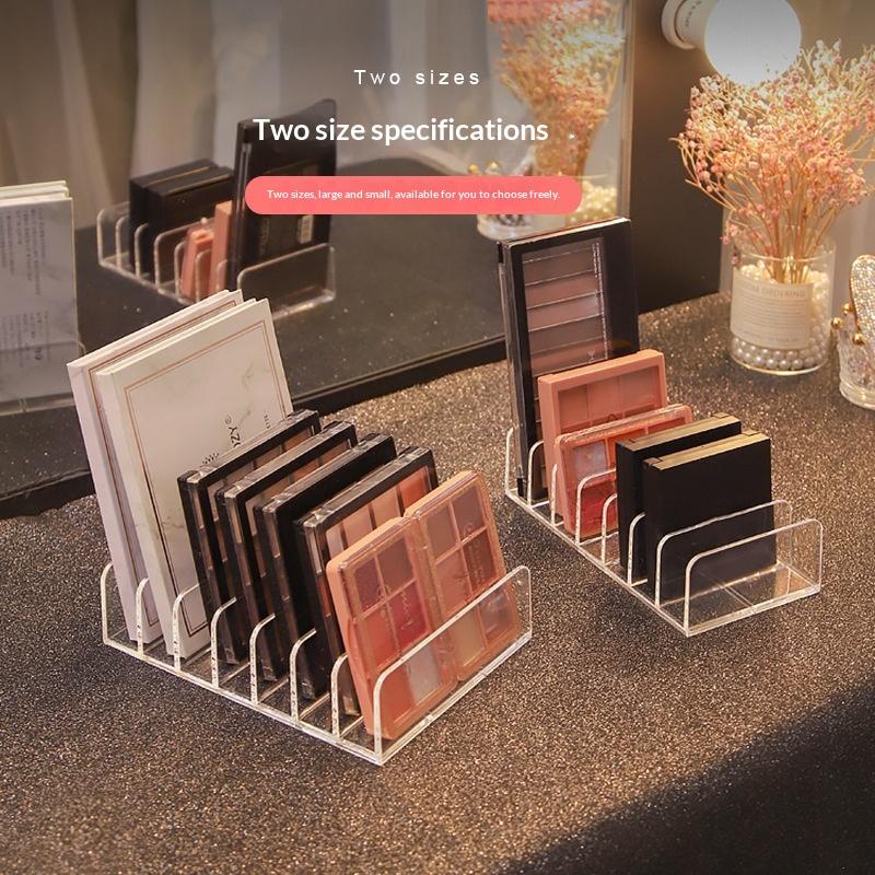 7-Fächer Kosmetik-Organizer Schreibtisch Lidschatten-Palette Display-Box Make-up Rouge Kosmetik-Regal Make-up-Werkzeuge Aufbewahrungshalter