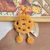 Bread Toast Sausage Adorable Mini Bear Plush Keyring Extensible Feet Kid Cartoon