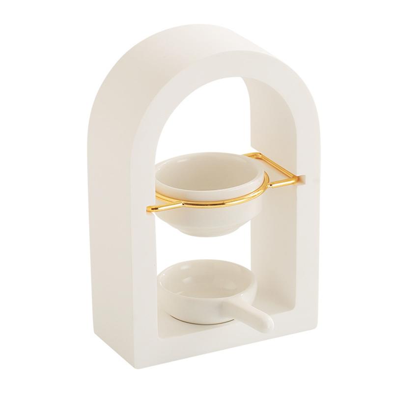 

1PC Gypsum Smooth Frame Sturdy Arch Modern Burner Decorative Candle Lamp Multi-Purpose Aromatherapy Heat-Efficient