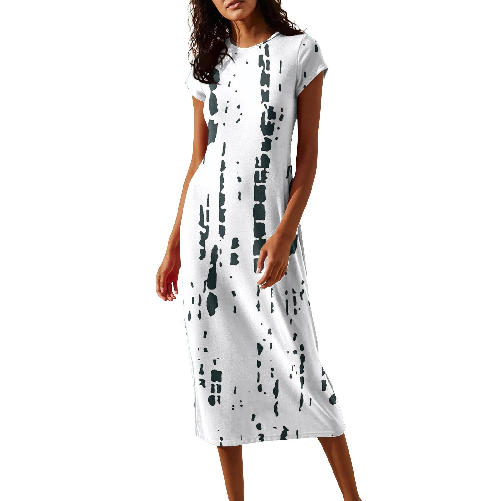 

Женские платья миди с коротким рукавом и воротником-хомут, весна-лето, вечернее платье XL белый