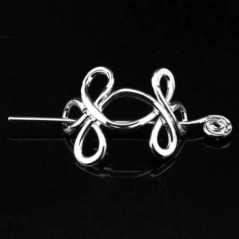 European & American Retro Celtic Knot Hairpin - Metal Crown Updo Clip