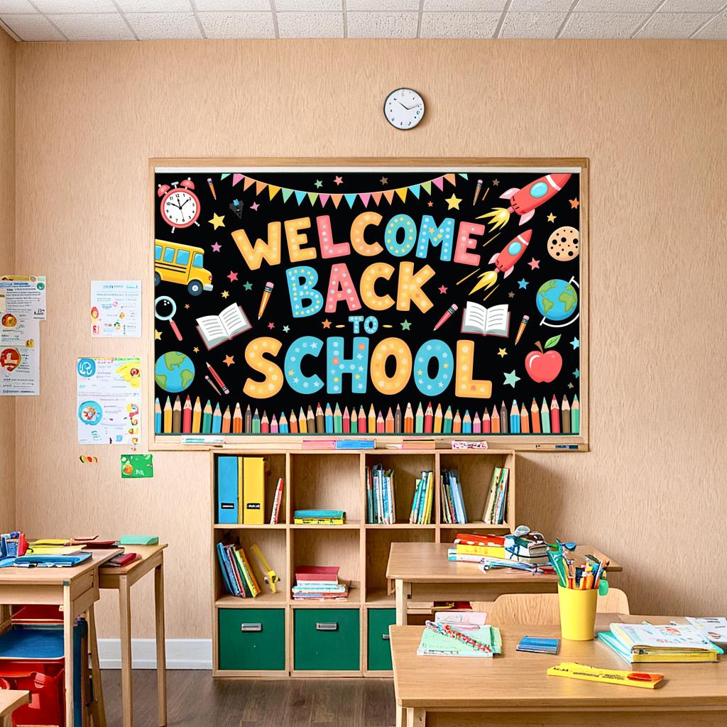 Student Banner Vibrant Colors Welcome Banner Educational Banner Decorative Flags Welcome Sign For Welcome Ceremony Indoor