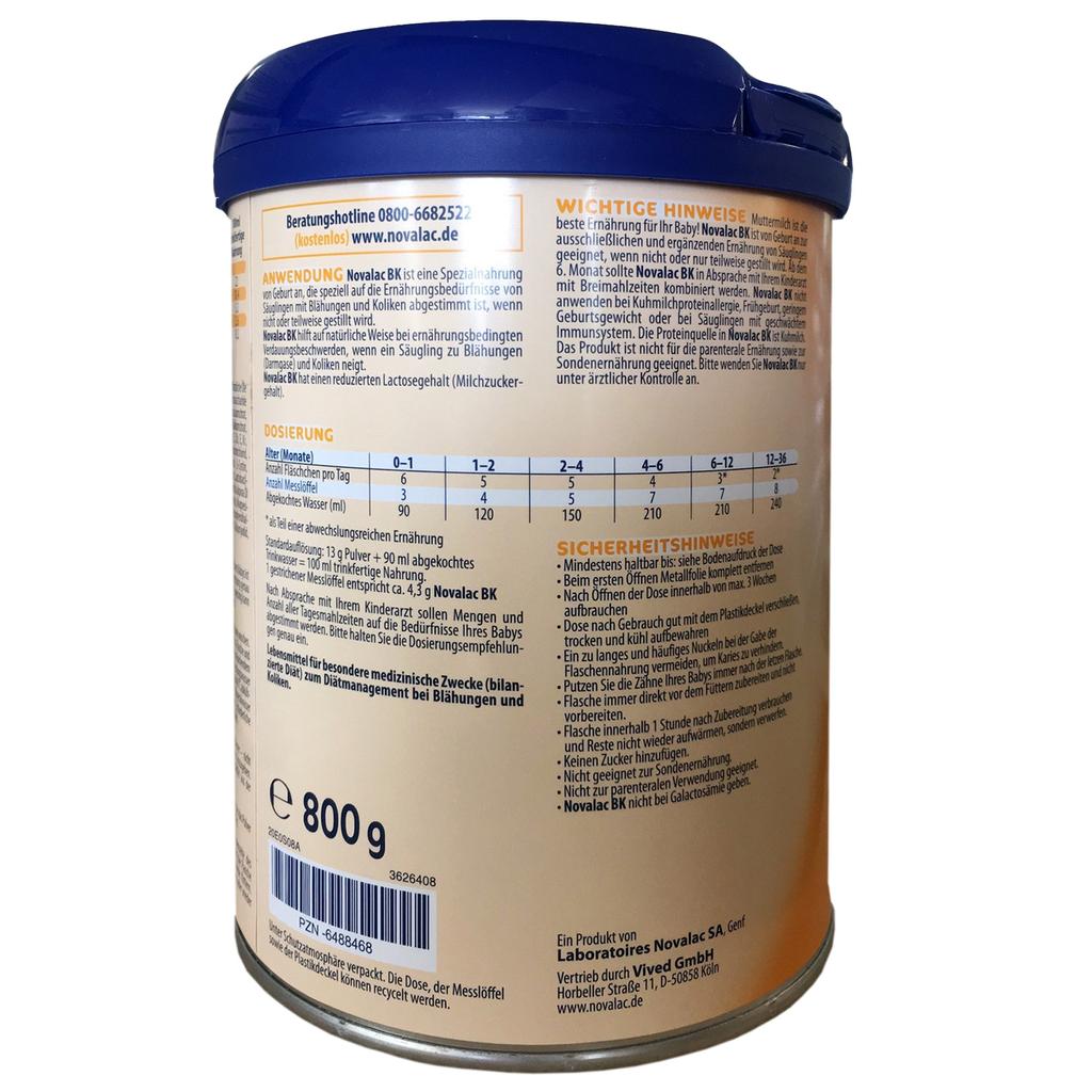 1 container of Novalac BK 800g
