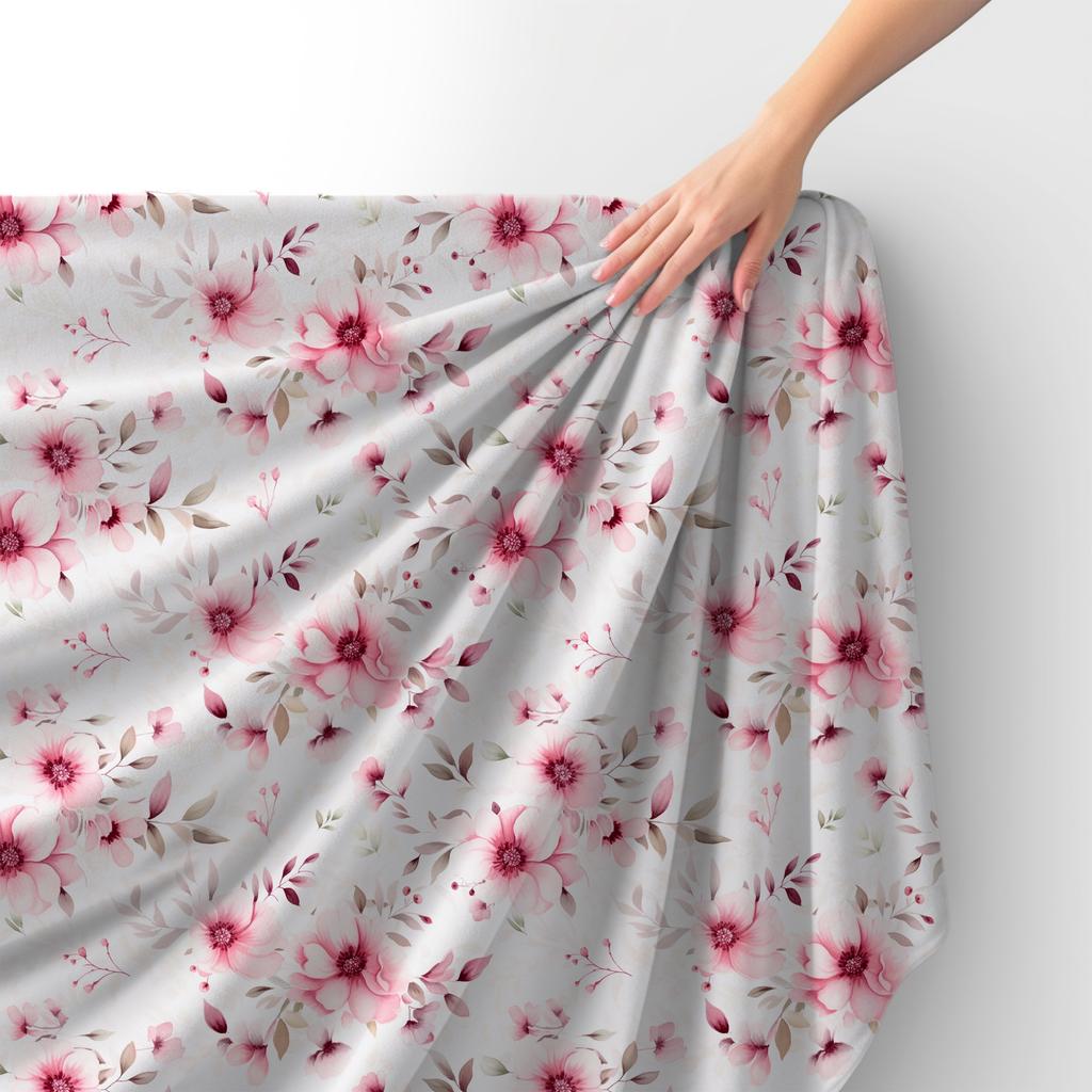 Royal Samt Stoff Polyester Zum Nähen - Motiv Blumen - Rdx2522