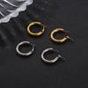 Stainless Steel Hollow Round Women's Earrings Simple Style Fashion Versatile Ear Buckle