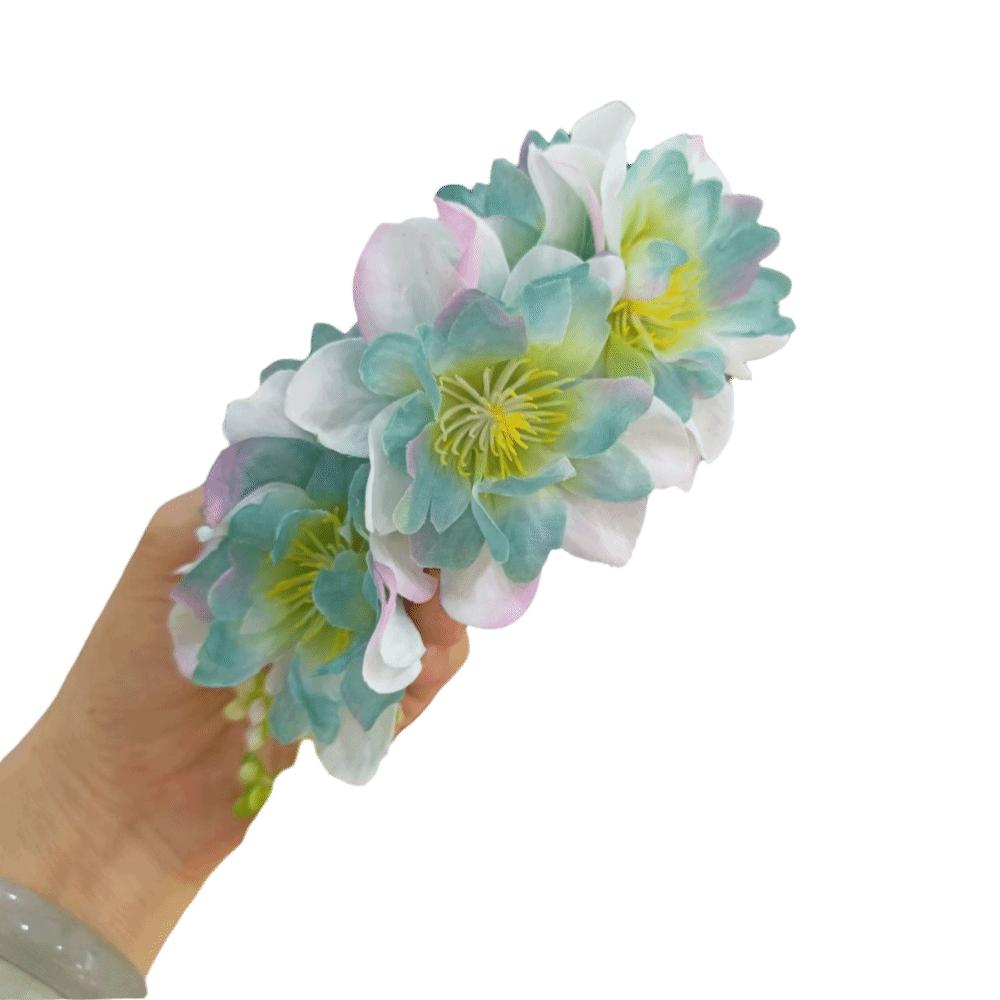 

Sweet Bohemian Hairpin Ethnic Style Thai Hair Accessories Wedding Bride Accessories Female синий