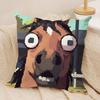 Funny Pixel Animals Cute Cushion Cover Silky Short Plush Invisible Zipper Dustproof Sofa Pillow Case For Home Decor