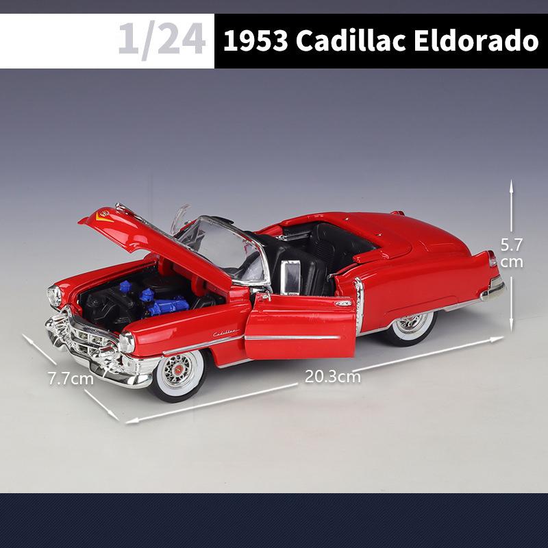 WELLY 1:24 Cadillac Eldorado 1953 Alloy Car Diecasts & Toy Vehicles Car Model Miniature Scale Model Car Toys For Children
